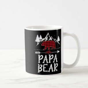 Taza De Café Pijama de Navidad del Papá Oso Cuadro Rojo de Búfa