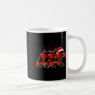 Taza De Café Pijama de oso de luces de árbol de Navidad de cuad