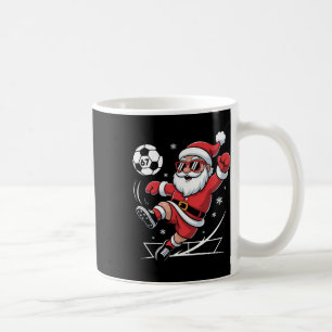 Taza De Café Pijama divertida de fútbol Santa 67 Meme Navidad X