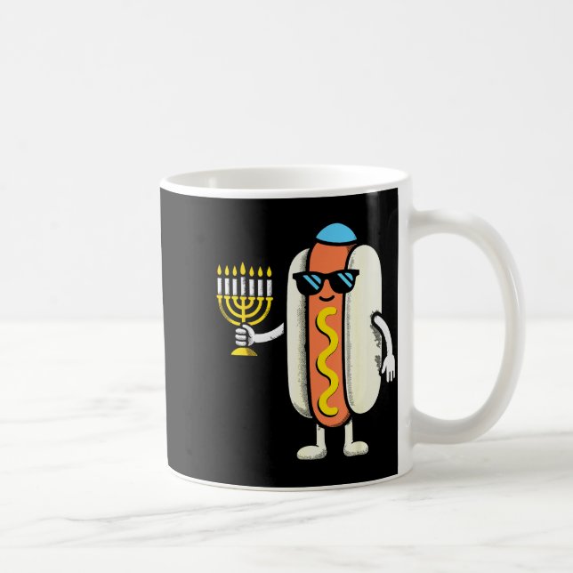 Taza De Café Pijamas judíos perrito caliente divertida comida H (Derecha)