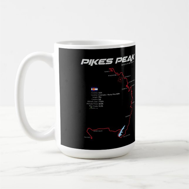 Taza De Café Pikes Peak Colorado USA Route 01 (Izquierda)