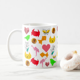 Taza De Café Pikitiez origami cáncer verano joya animal gato