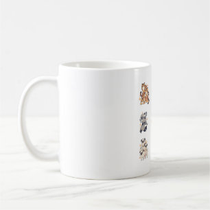 Taza De Café Pila de animales Delight � Cute Animal Art