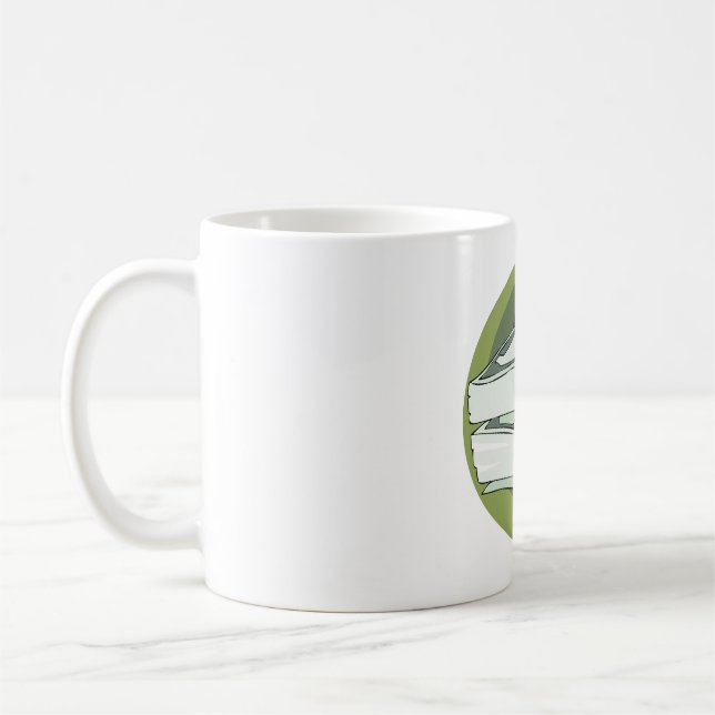 Taza De Café Pila de Dinero Efectivo Billetes Verdes (Izquierda)