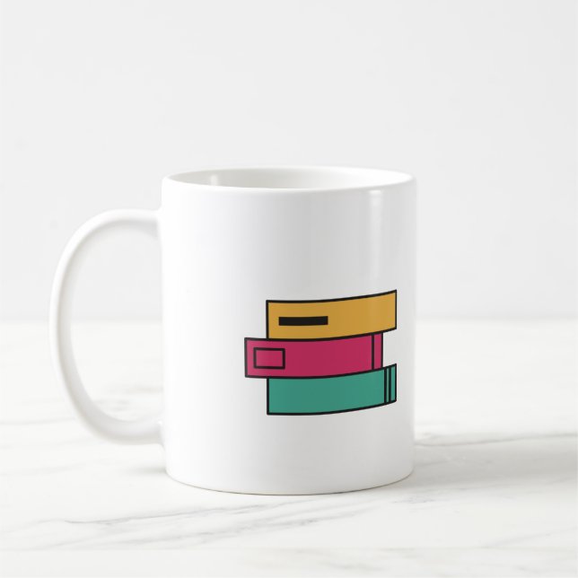 Taza De Café pila de libros (Izquierda)