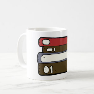 Taza De Café Pila De Libros Antiguos