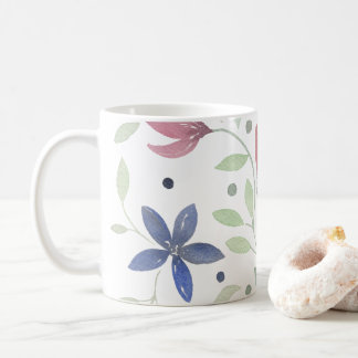 Taza De Café Pilar acuarela floral