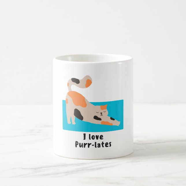 Taza De Café Pilates Cat Mug (Centro)