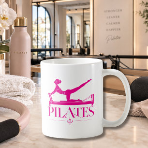 Taza De Café Pilates Reformer Rosa Fucsia