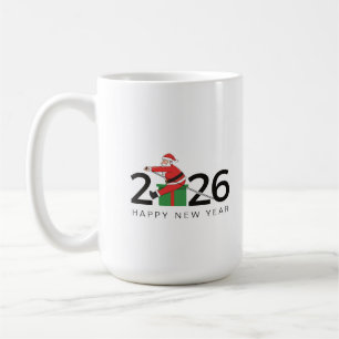 Taza De Café Pilates Santa Feliz Año Nuevo