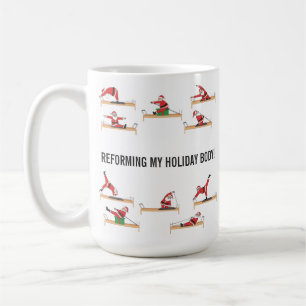 Taza De Café Pilates Santa Reformer Navidad