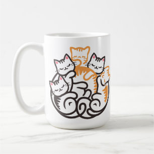 Taza De Café Pile De Gatos Gatos Gatos Graciosos
