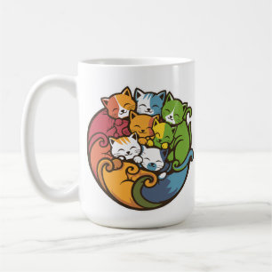 Taza De Café Pile De Gatos Gatos Gatos Graciosos