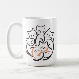 Taza De Café Pile De Gatos Gatos Gatos Graciosos
