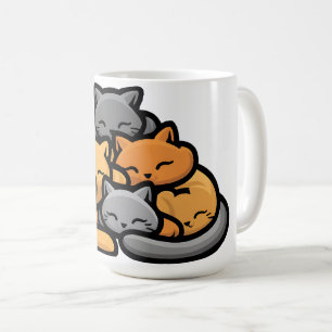 Taza De Café Pile De Gatos Gatos Gatos Graciosos