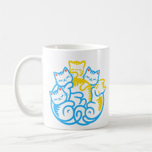 Taza De Café Pile De Gatos Gatos Gatos Graciosos
