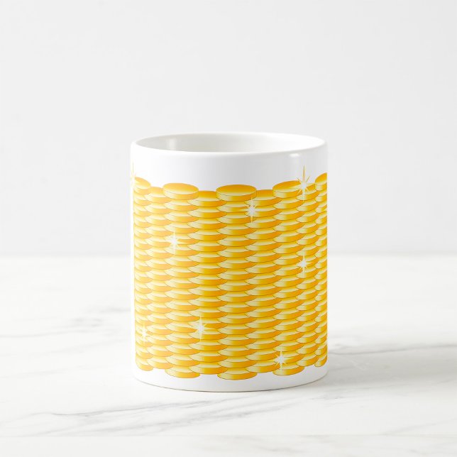 Taza De Café Pilhas Brillantes de Monedas de Oro (Subido por el creador)