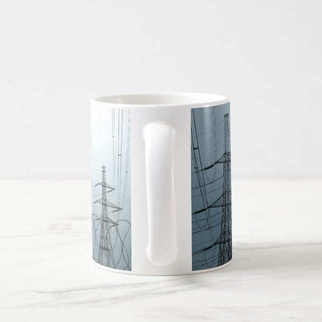 Taza De Café Pilones de la electricidad (Mango)