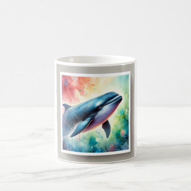 Taza De Café Pilot Whale Painting 040724AREF101 - Watercolor (Centro)