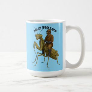 Taza De Café Piloto Antiguo Montando una Mantis Religiosa Gigan