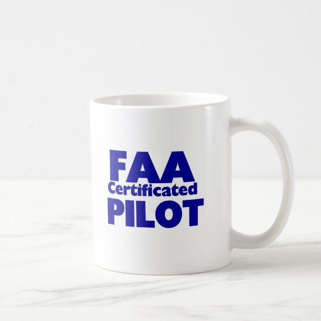 Taza De Café Piloto certificado FAA (Derecha)