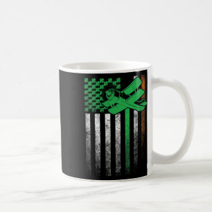 Taza De Café Piloto de avión volando bandera irlandesa american