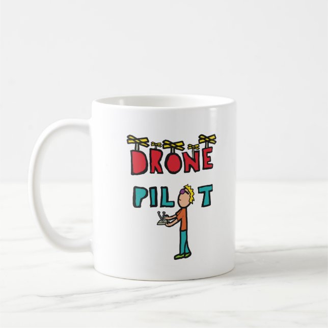 Taza De Café Piloto de drones (Izquierda)