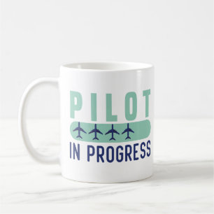 Taza De Café Piloto De Graduación De Estudiantes Piloto En Curs