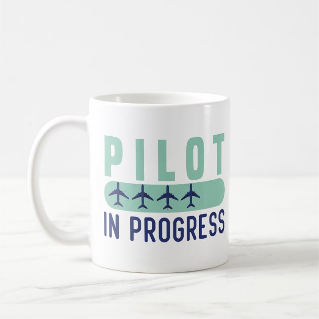 Taza De Café Piloto De Graduación De Estudiantes Piloto En Curs (Izquierda)