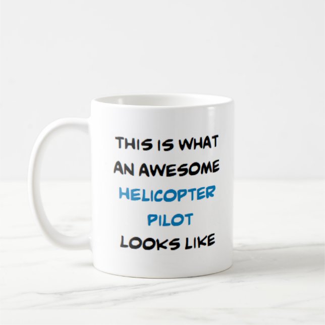 Taza De Café piloto de helicópteros, increíble (Izquierda)
