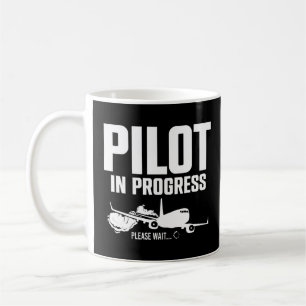 Taza De Café Piloto En Curso Por Favor Esperar Cargando El Avió