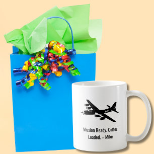 Taza De Café Piloto Militar Veterano de Avión Antiguo de la Seg