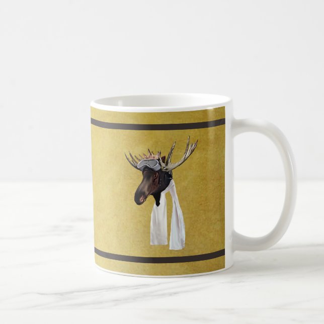 Taza De Café Piloto piloto de aviación de Moose Volador (Derecha)