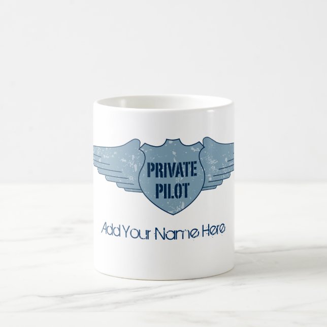 Taza De Café Piloto privado Blue Wings (Centro)