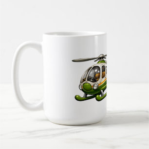 Taza De Café Piloto Retro de Helicóptero Niño con Helicóptero A