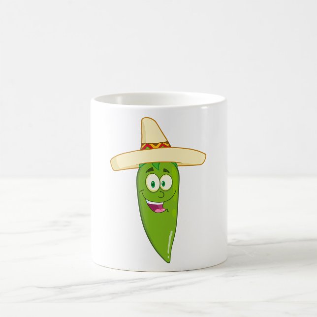Taza De Café Pimiento Verde Sonriente (Subido por el creador)