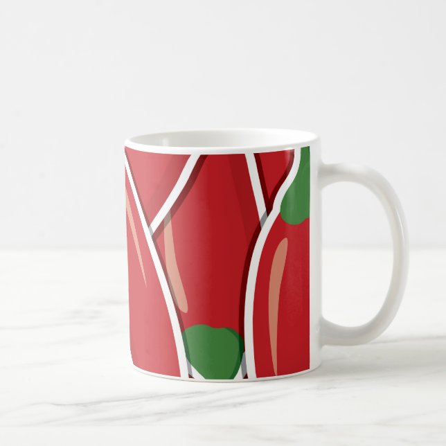 Taza De Café Pimientos de chile rojo fundido (Derecha)
