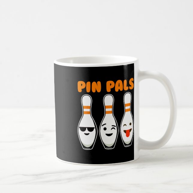 Taza De Café Pin Pals Cute Funny Bowling (Derecha)