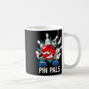 Taza De Café Pin Pals Para Bowlers Divertido Bowling 1
