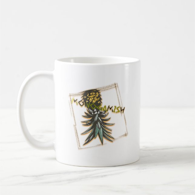Taza De Café Piña de arriba abajo fiesta monogamico (Izquierda)