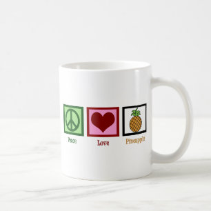 Taza De Café Piña del amor de la paz