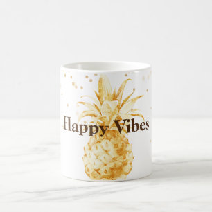 Taza De Café Piña dorada amarilla