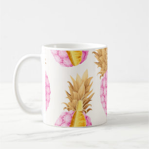 Taza De Café Piña Rosa: Vintage de Alta Detalle