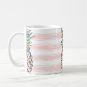 Taza De Café Piña vintage colorida