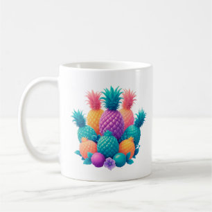 Taza De Café Piñas de colores