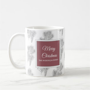 Taza De Café Piñas de Navidad rústicas para vacaciones elegante