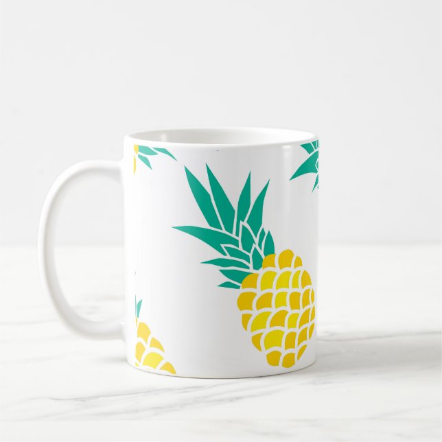 Taza De Café Piñas Exóticas: Luz Amarilla. (Izquierda)