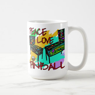 Taza De Café Pinball del amor de la paz