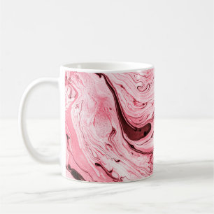 Taza De Café Pincel de agua monocromo abstracto,Futuristi rojo