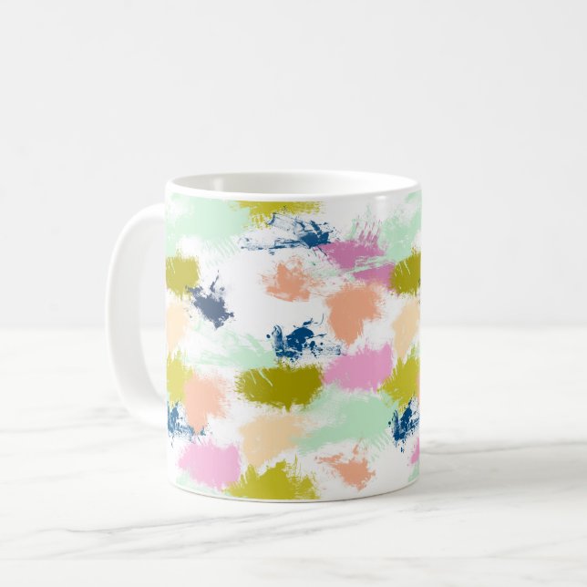 Taza De Café Pinceladas, pinturas, pintura al óleo (Anverso izquierdo)